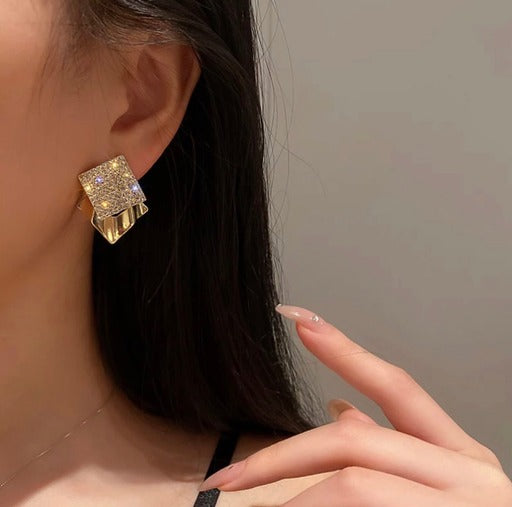 Double square earrings