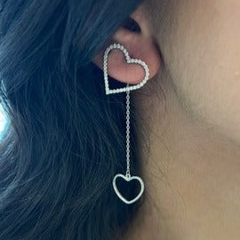 2 Heart earrings